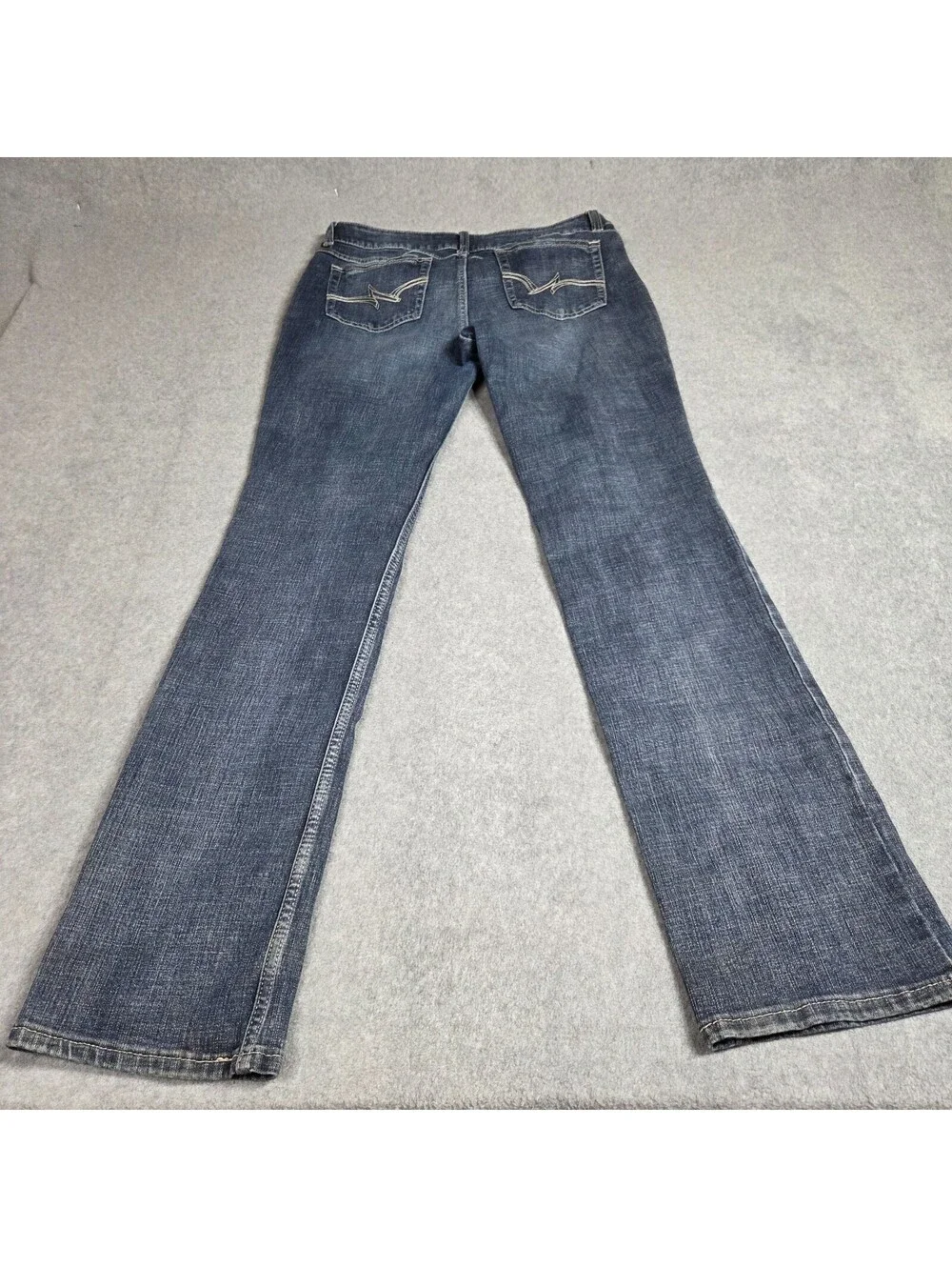 WRANGLER JEANS Women's 09MWTMS Straight Leg Mid Rise Stretch Denim Blue 37x32